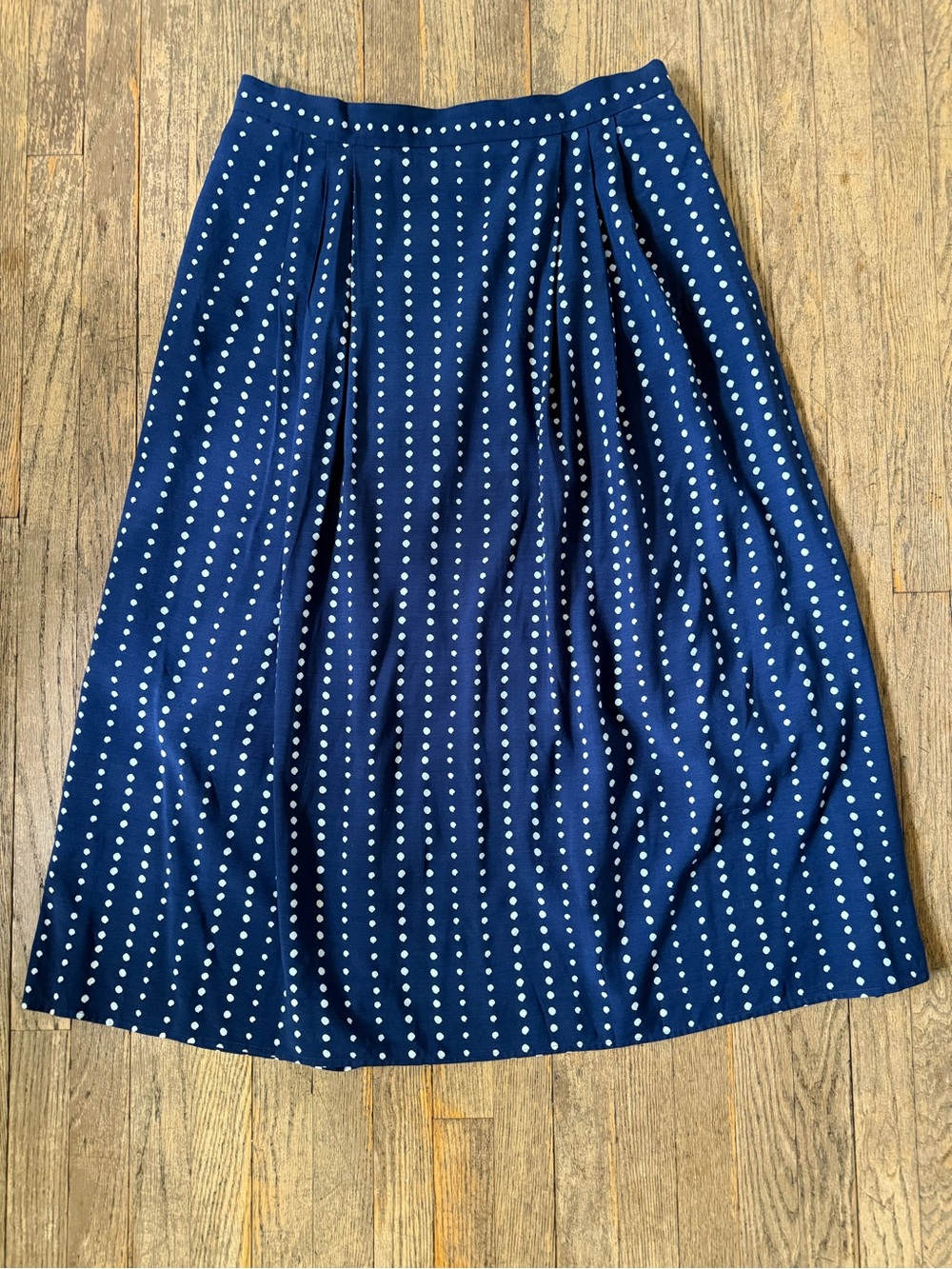 Ann Taylor Navy Polka Dot Maxi Skirt